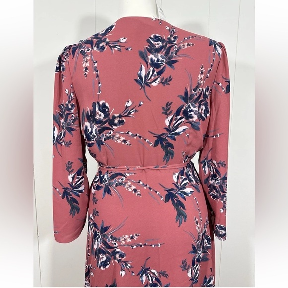 NWT Charles Henry Women’s Floral Geniune Wrap Dress Midi Size L - Picture 7 of 13